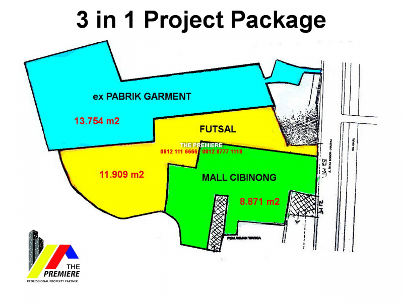 Dijual Cibinong Super Block : Mall - Futsal - Pabrik, Cibinong, Bogor