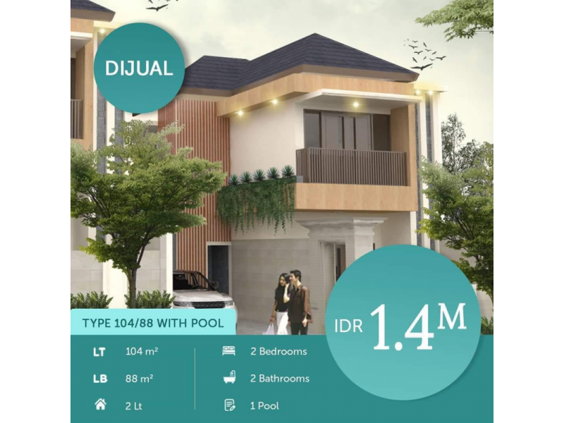 Miliki Felgio Villa Ungasan, Jimbaran, Bali, with PRIVATE POOL hanya 1.2M